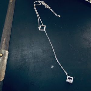 Touchstone cubic zirconia floating stone necklace